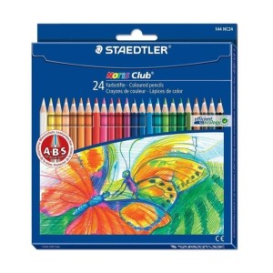LÁPIS DE COR SUPER RESISTENTE 24 CORES NORIS CLUB STAEDTLER