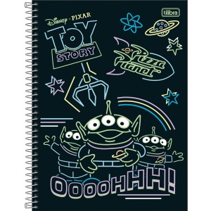 CADERNO ESPIRAL CD UNIV 1M TOY STORY LIGHT 80 FLS TILIBRA