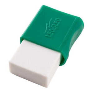 BORRACHA ESCOLAR BRANCA C/ CAPA PLÁSTICA LEO&LEO