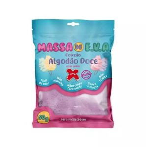 MASSA DE E.V.A FOAMY ALGODÃO DOCE 50G LILÁS PASTEL MAKE+