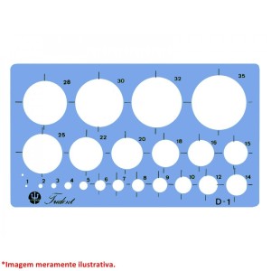 GABARITO DESENHO CIRCULÓGRAFO MOD. D-1 TRIDENT