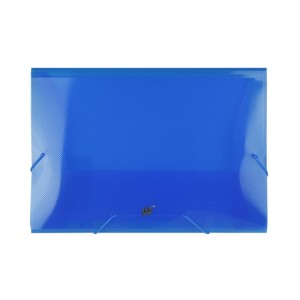 PASTA C/ ELÁSTICO OF FINA TRANSPARENTE AZUL - YES