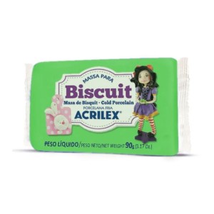 MASSA PARA BISCUIT VERDE FOLHA 90G ACRILEX