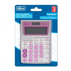 CALCULADORA DE BOLSO TC04 ROSA TILIBRA