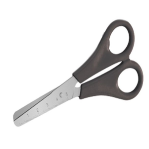 TESOURA ESCOLAR SEM PONTA C/ RÉGUA JAND