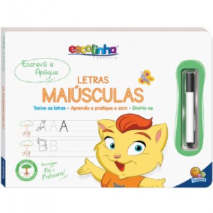 ESCOLINHA ESCREVA E APAGUE LETRAS MAIÚSCULAS TODOLIVRO